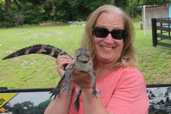 Fran and Baby Alligator