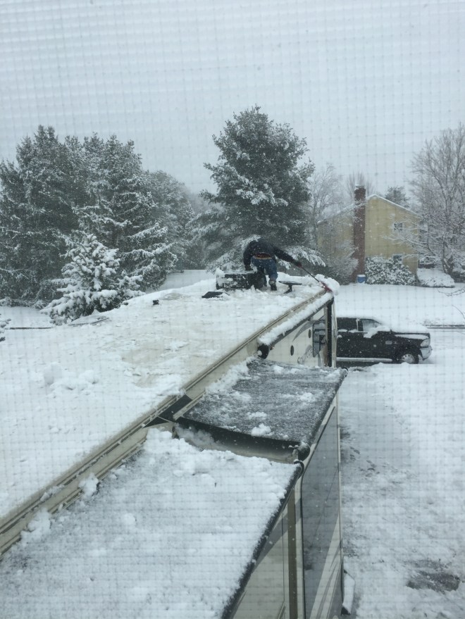 Jeff Clearing Roof March 22